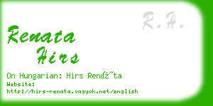 renata hirs business card